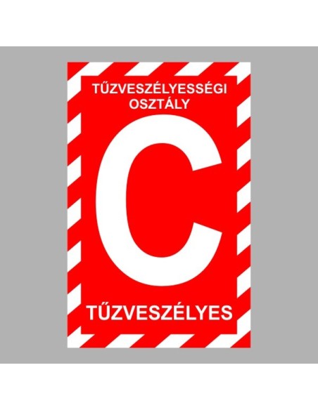 Tűzvédelmi matricák, táblák, jelek, piktogramok, - Tűzvédelmi jelek - "C" Tűzveszélyességi osztály