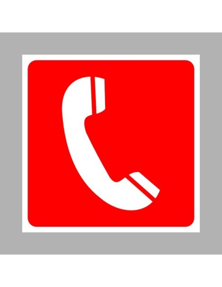 Tűzvédelmi matricák, táblák, jelek, piktogramok, - Tűzvédelmi jelek - Tűzbejelentő telefon