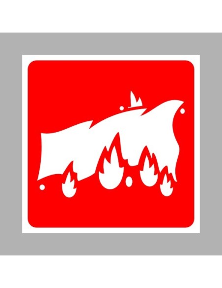 Tűzvédelmi matricák, táblák, jelek, piktogramok, - Tűzvédelmi jelek - Tűzoltó takaró