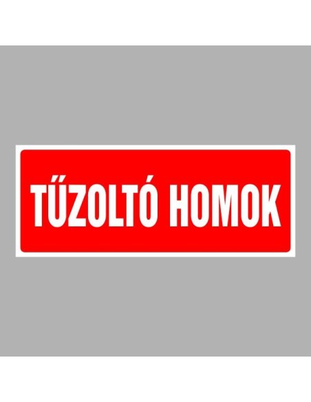 Tűzvédelmi matricák, táblák, jelek, piktogramok, - Tűzvédelmi jelek - Tűzoltó homok