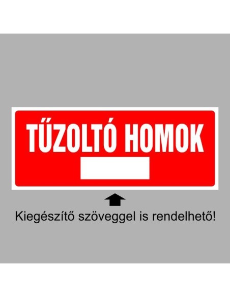 Tűzvédelmi matricák, táblák, jelek, piktogramok, - Tűzvédelmi jelek - Tűzoltó homok