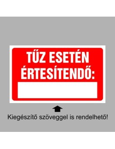 Tűz esetén értesítendő 2