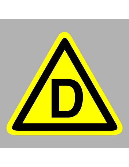 Figyelmeztető matricák, táblák, jelek, piktogramok - Piktogramok - "D" Tűzveszélyességi fokozat