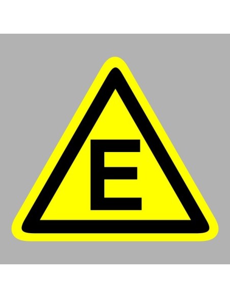 Figyelmeztető matricák, táblák, jelek, piktogramok - Piktogramok - "E" Tűzveszélyességi fokozat
