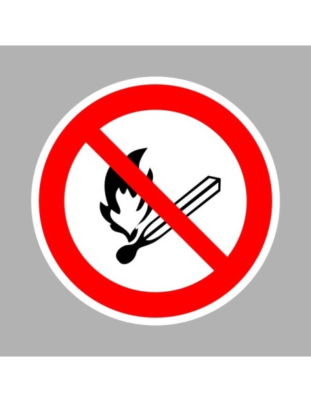 Tiltó matricák, táblák, jelek, piktogramok, - Piktogramok - Nyílt láng használata tilos!