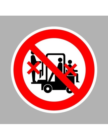 Személyt szállítani tilos piktogram öntapadós vinil anyagon
