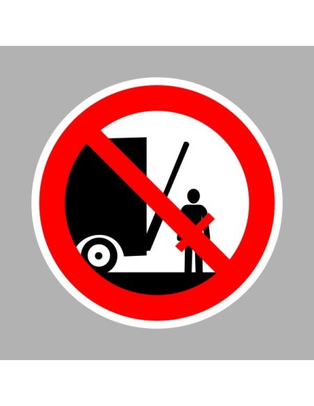 Tiltó matricák, táblák, jelek, piktogramok, - Piktogramok - Emelőfal alatt tartózkodni tilos!