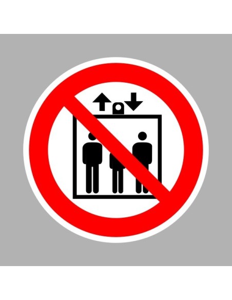 Tiltó matricák, táblák, jelek, piktogramok, - Piktogramok - Teherfelvonó! Személyszállítás tilos!