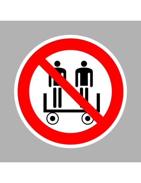 Tiltó matricák, táblák, jelek, piktogramok, - Piktogramok - A kocsin utazni tilos!