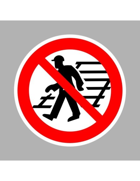 Tiltó matricák, táblák, jelek, piktogramok, - Piktogramok - A vágányon átjárni tilos!