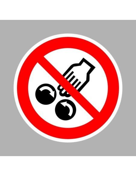 Tiltó matricák, táblák, jelek, piktogramok, - Piktogramok - Forgó géprészek! Megközelíteni tilos!