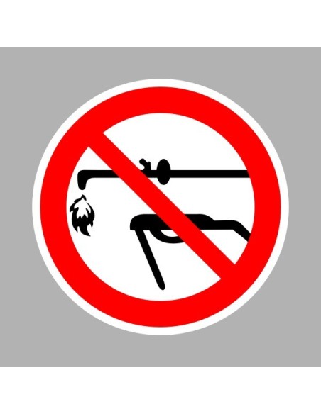 Tiltó matricák, táblák, jelek, piktogramok, - Piktogramok - Hegeszteni tilos!