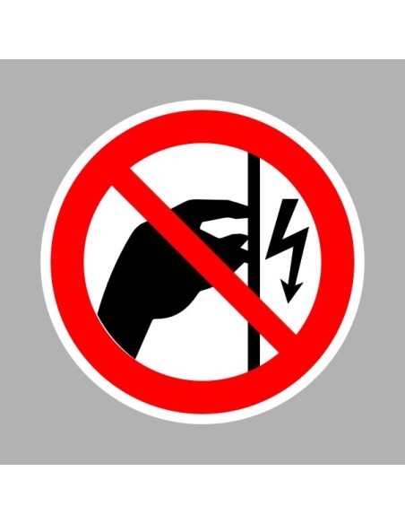 Tiltó matricák, táblák, jelek, piktogramok, - Piktogramok - Feszültség alatt! Érinteni tilos!