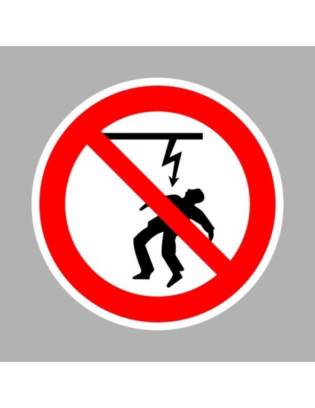 Tiltó matricák, táblák, jelek, piktogramok, - Piktogramok - Nagyfeszültség! Megközelíteni tilos!