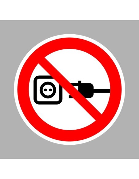 Tiltó matricák, táblák, jelek, piktogramok, - Piktogramok - Vezetéknél fogva kihúzni tilos!