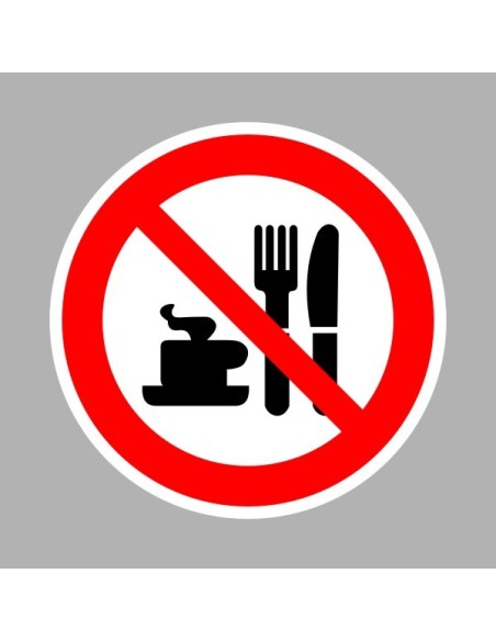 Tiltó matricák, táblák, jelek, piktogramok, - Piktogramok - Evés, ivás tilos! Ételt bevinni tilos!