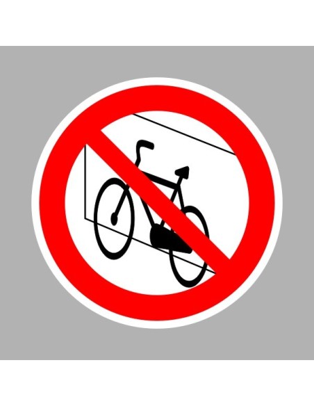 Tiltó matricák, táblák, jelek, piktogramok, - Piktogramok - Kerékpárt falnak támasztani tilos!