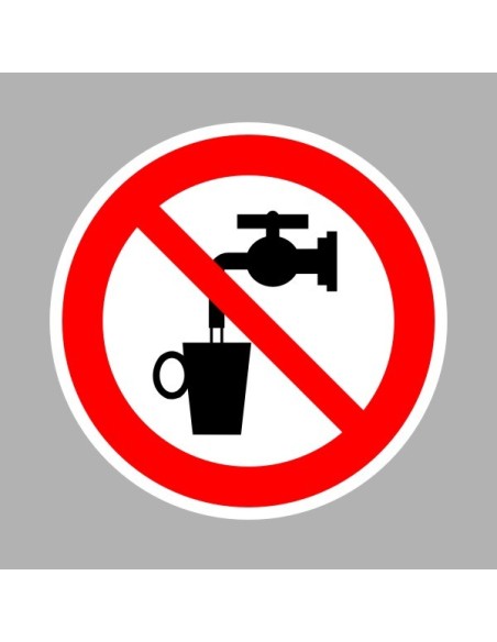 Tiltó matricák, táblák, jelek, piktogramok, - Piktogramok - Nem ivóvíz!