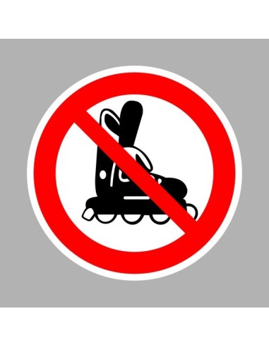 Görkorcsolyázni tilos tiltó piktogram öntapadós vinil anyagon