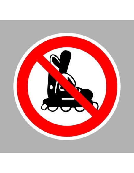 Görkorcsolyázni tilos tiltó piktogram öntapadós vinil anyagon