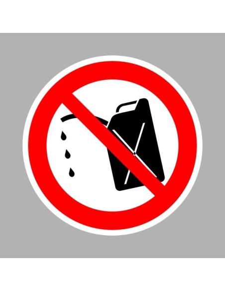 Tiltó matricák, táblák, jelek, piktogramok, - Piktogramok - Olajos, benzines kannát bevinni tilos!