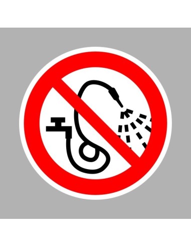 Vízzel locsolni tilos öntapadós vinil piktogram