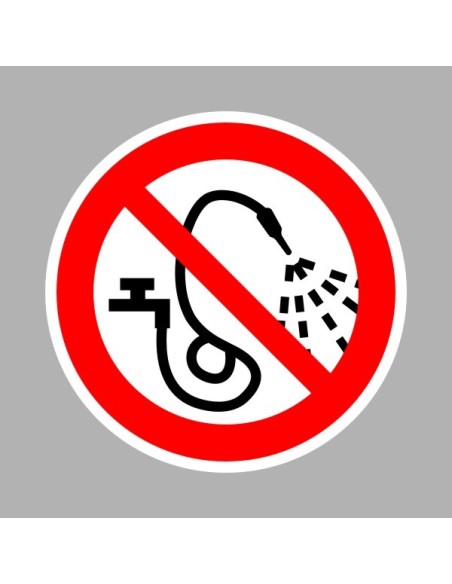 Vízzel locsolni tilos öntapadós vinil piktogram