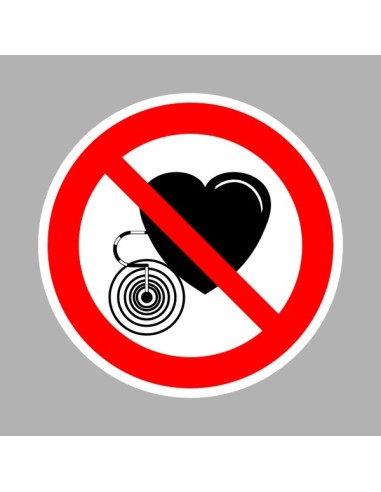 Szívritmus szabályzóval belépni tilos tiltó piktogram öntapadós vinil