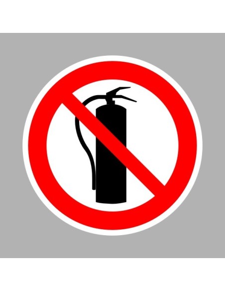 Tiltó matricák, táblák, jelek, piktogramok, - Piktogramok - Porral oltani tilos!