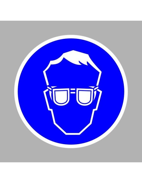 Rendelkező matricák, táblák, jelek, piktogramok, - Piktogramok - Védőszemüveg használata kötelező!