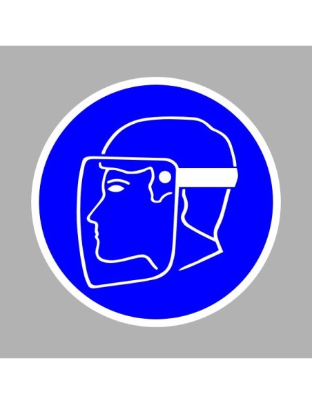 Rendelkező matricák, táblák, jelek, piktogramok, - Piktogramok - Arcvédő használata kötelező!