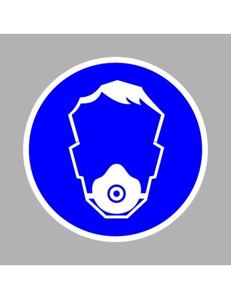 Rendelkező matricák, táblák, jelek, piktogramok, - Piktogramok - Porvédő maszk (részecskeszűrő) használata kötelező!