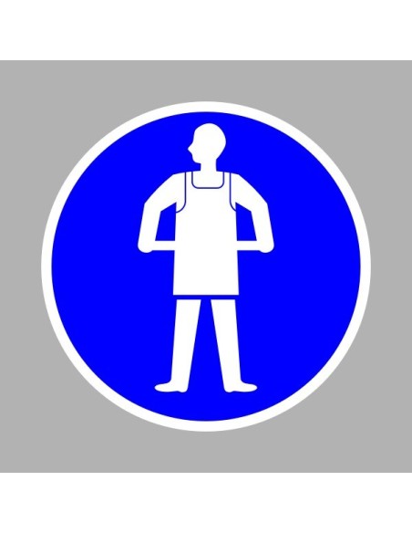 Rendelkező matricák, táblák, jelek, piktogramok, - Piktogramok - Védőkötény használata kötelező!