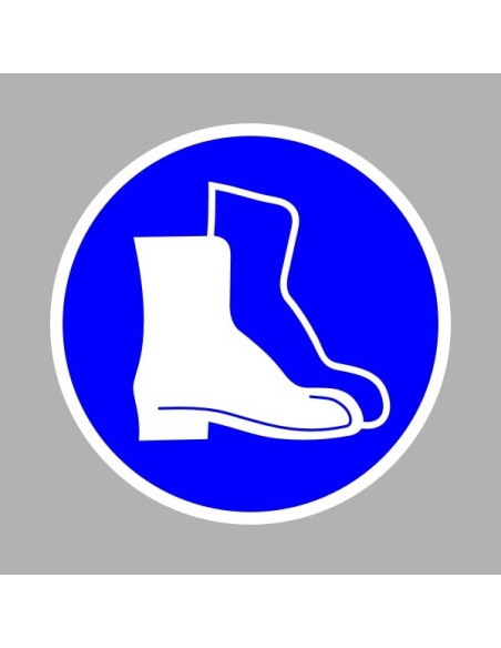Rendelkező matricák, táblák, jelek, piktogramok, - Piktogramok - Lábvédő használata kötelező!