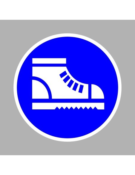Rendelkező matricák, táblák, jelek, piktogramok, - Piktogramok - Biztonsági betétes védőcipő használata kötelező!