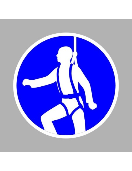 Rendelkező matricák, táblák, jelek, piktogramok, - Piktogramok - Testheveder használata kötelező!