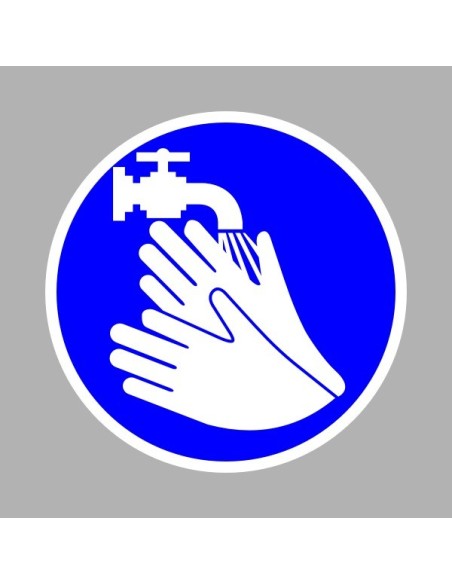 Rendelkező matricák, táblák, jelek, piktogramok, - Piktogramok - Kézmosás kötelező!