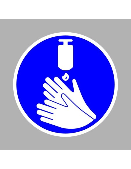 Rendelkező matricák, táblák, jelek, piktogramok, - Piktogramok - Fertőtlenítő kézmosás kötelező!