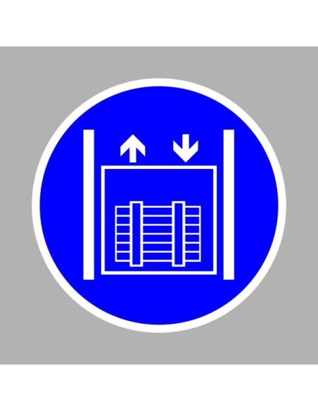 Rendelkező matricák, táblák, jelek, piktogramok, - Piktogramok - Teherfelvonó