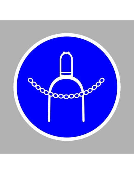 Rendelkező matricák, táblák, jelek, piktogramok, - Piktogramok - Gázpalackot rögzíteni kell!