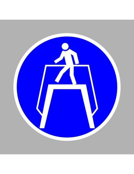 Rendelkező matricák, táblák, jelek, piktogramok, - Piktogramok - A felüljáró használata kötelező!