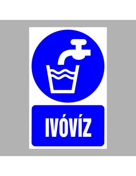Rendelkező matricák, táblák, jelek, piktogramok, - Piktogramok szöveggel - Ivóvíz