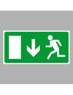 Menekülési út, vészkijárat le, ajtó balra 2