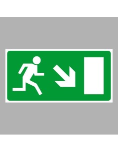 Menekülési út, vészkijárat jobbra le 2