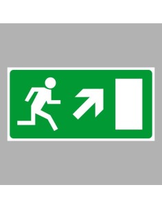 Menekülési út, vészkijárat jobbra fel 2