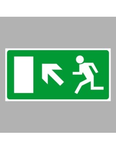 Menekülési út, vészkijárat balra fel 2