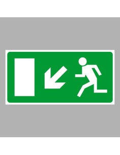 Menekülési út, vészkijárat balra le 2