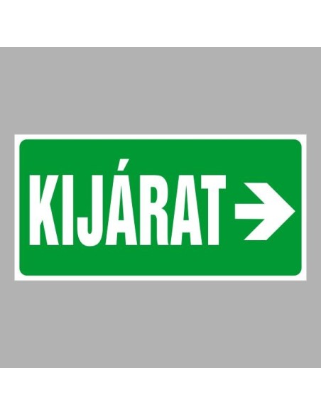 Menekülési út, vészkijárat, elsősegély matricák, táblák, jelek, piktogramok, - Menekülési út, vészkijárat jelek - Kijárat jobbra