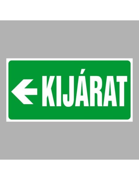 Menekülési út, vészkijárat, elsősegély matricák, táblák, jelek, piktogramok, - Menekülési út, vészkijárat jelek - Kijárat balra