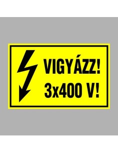 VIGYÁZZ! 3x400 V! 2